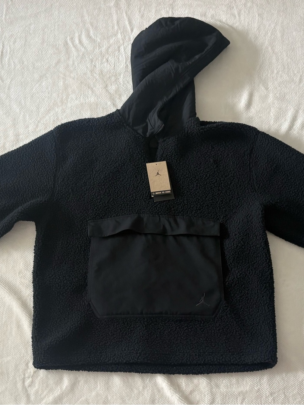 Jordan Men’s Black Sherpa Pullover Hoodie NWT
